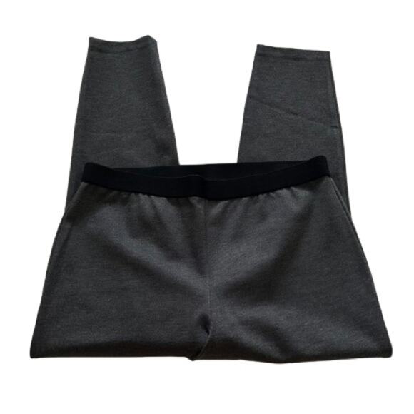 Talbots Soho Gray Black Elastic Waist Pull On Ponte Ankle Pants Size 16 - Picture 7 of 12